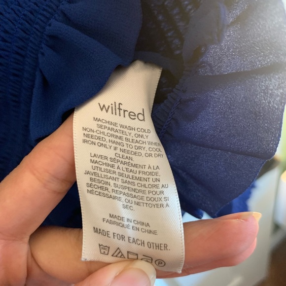 Wilfred smocked blouse in blue - Picture 3 of 6